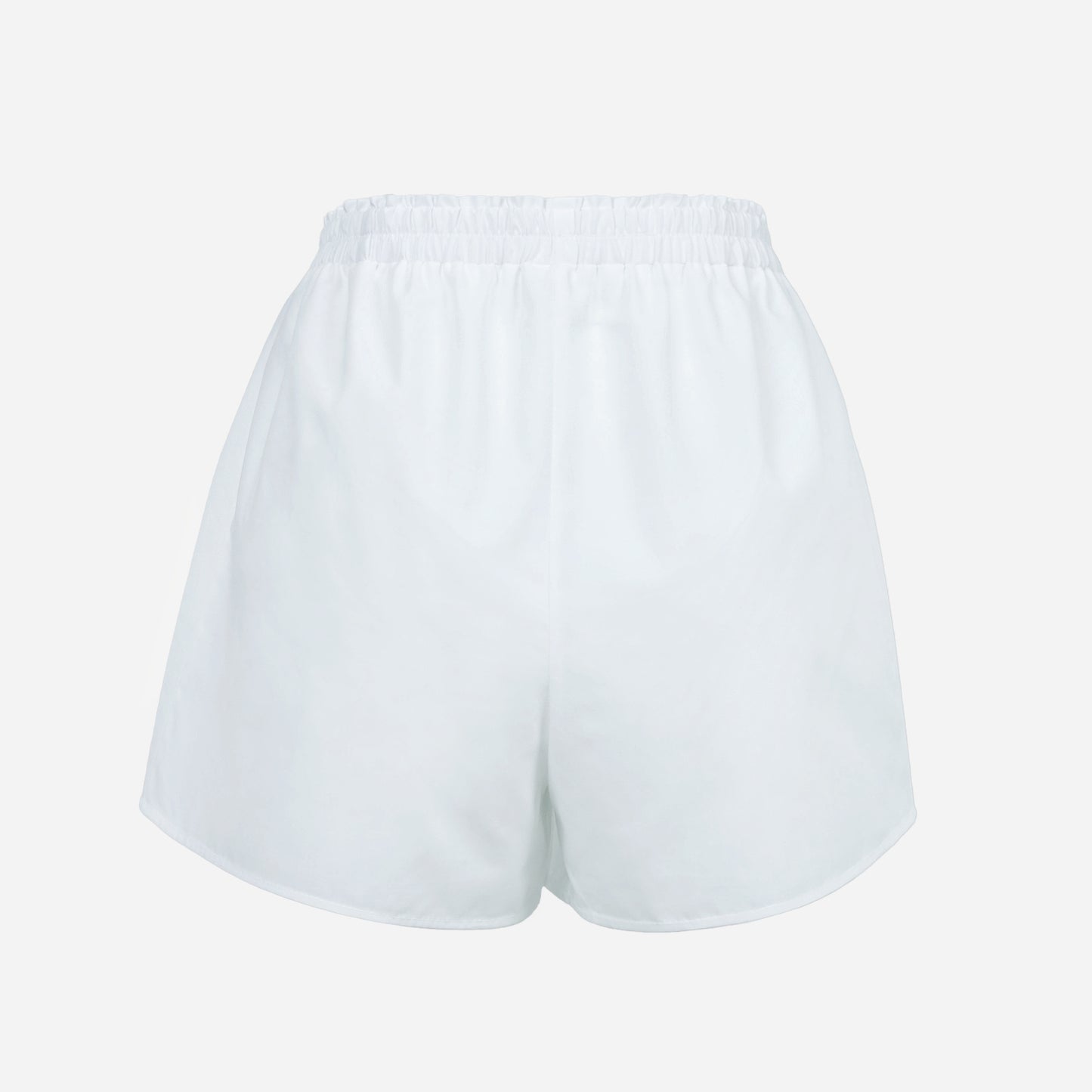 White Poplin Shorts