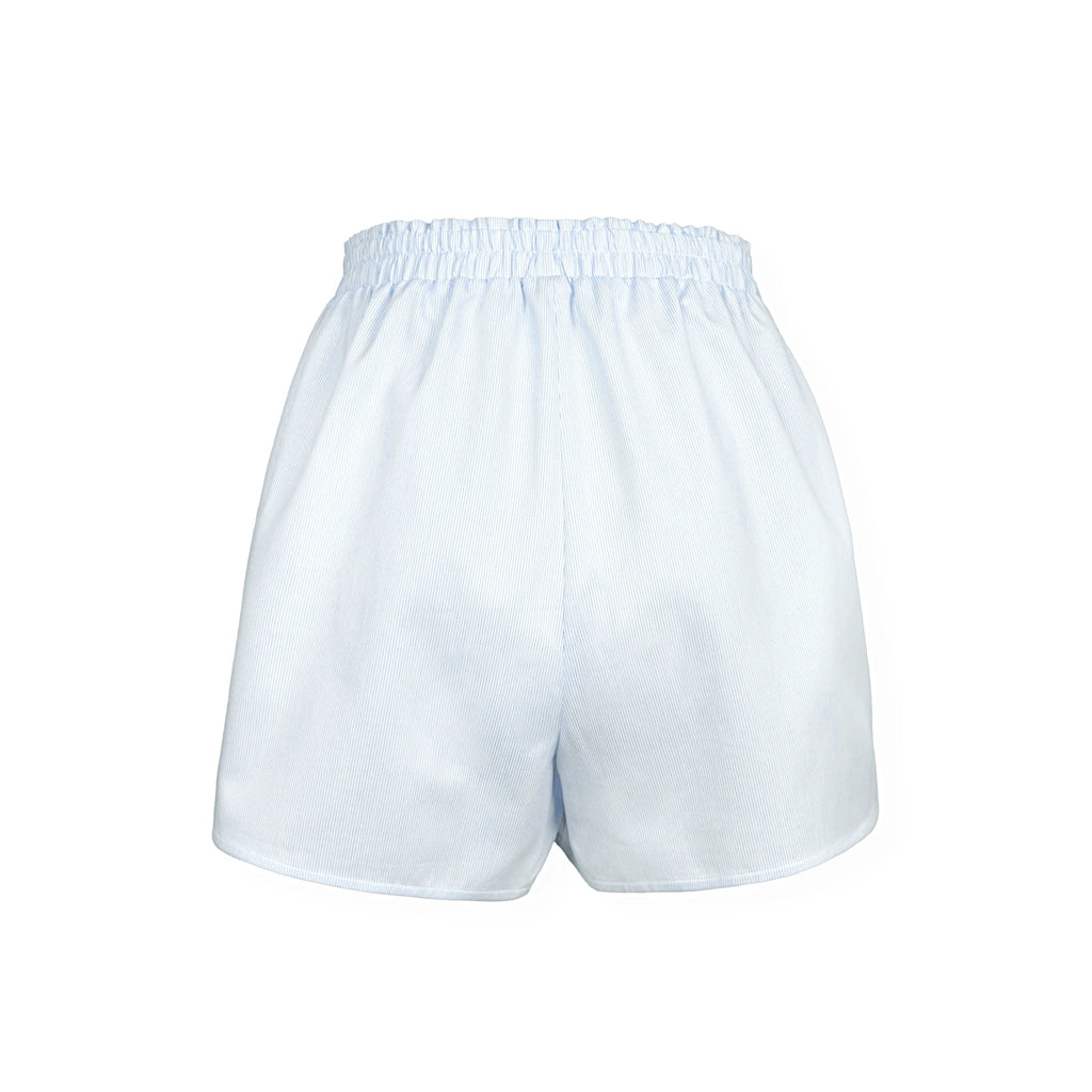 Striped Poplin Shorts